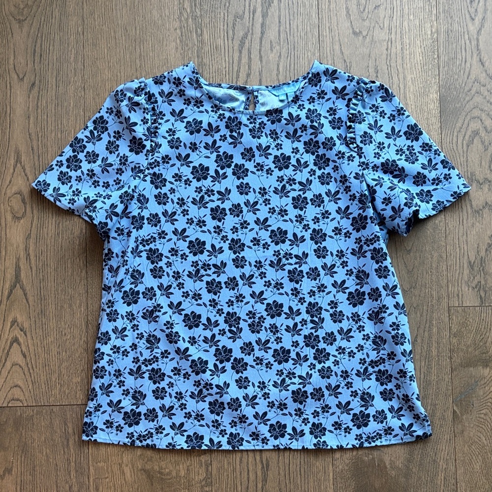 Draper James Ruffle Floral Blouse